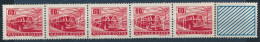 ** 1964 Közlekedés 60f Tekercsbélyeg ötöscsík Záró Szelvénnyel, Nagyon Ritka / Coil Stamp Stripe Of 5 With Tab - Sonstige & Ohne Zuordnung