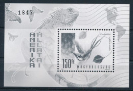 ** 1998 Földrészek állatai Feketenyomat Blokk Fekete Sorszámmal / Mi 246 Black Print Block With Black Number - Otros & Sin Clasificación