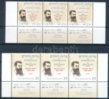 ** 2004 Herzl Tivadar Magyar és Osztrák Hármascsík / Mi 4871 Stripe Of 3 + Austrian Issue - Altri & Non Classificati