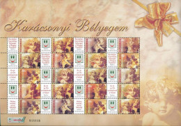 ** 2004 Karácsony Bélyegem 3 Klf Teljes ív Sorszámozott (30.000) / 3 Numbered Complete Sheets - Autres & Non Classés