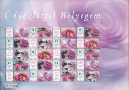 ** 2006 Üdvözlettel Bélyegem Virágok Promóciós Teljes ív (13.500) / Mi 5080-5084 Complete Sheet - Otros & Sin Clasificación