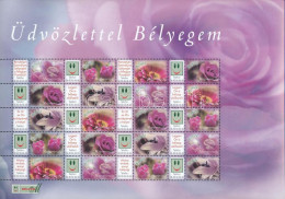 ** 2008 Üdvözlettel Bélyegem Virágok Promóciós Teljes ív (Névérték: 4.200Ft) (11.000) / Mi 5303-5307 Complete Sheet - Sonstige & Ohne Zuordnung