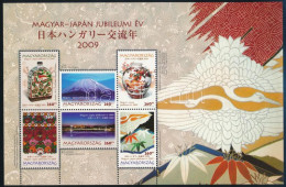 ** 2009 Magyar-Japán Jubileumi év Magyar Blokk és Japán Kisív / Hungarian-Japanese Jubilee Year Hungarian Block Mi 330 + - Andere & Zonder Classificatie