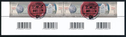 O 2023 Országos Levéltár Vonalkódos Négyescsík / Stripe Of 4 With Bar Codes - Andere & Zonder Classificatie