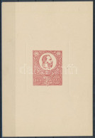 ** 1921/1ab 50 éves A Kőnyomatos Bélyeg Piros Emlékív Privát Essay / Souvenir Sheet - Autres & Non Classés