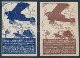 ** 1925/4a+4ba II. Magyar Filatelista Nap Emlékív Pár (32.000) / Souvenir Sheet Pair - Autres & Non Classés