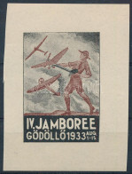 ** 1933/7a Cserkész IV. Jamboree Gödöllő, Repülők Emlékív (100.000) / Scout Jamboree Souvenir Sheet - Other & Unclassified