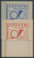 ** 1937/2ca + 2cb Pannónia Bélyegegyesület XIV. Bélyegnap Emlékív Pár (20.000) / Souvenir Sheet Pair - Andere & Zonder Classificatie