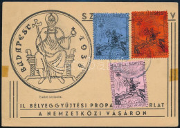 1938/10a II. Bélyeggyűjtési Propaganda Tárlat Emlékív Bélyegek Felragasztva / Souvenir Sheet - Other & Unclassified