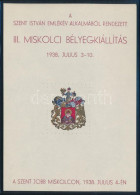 ** 1938/3 III. Miskolci Bélyegkiállítás Blokk (5.000) / Souvenir Sheet - Other & Unclassified