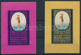 ** 1938/5a+b Siófoki Nemzetközi Sporthét Emlékív Pár (16.000) / Souvenir Sheet Pair - Andere & Zonder Classificatie