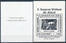 ** 1996/DA17+FKA17 Szt. Gábriel Világszövetség Kongresszus Emlékív Pár (16.000) / Souvenir Sheet Pair - Other & Unclassified