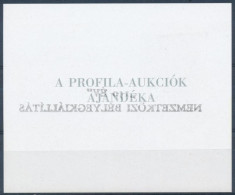 ** 1998/A3a "150 ÉV" Nemzetközi Bélyegkiállítás Emlékív Fekete Felülnyomással, A Felülnyomás Gépszínátnyomatával, Hátold - Andere & Zonder Classificatie