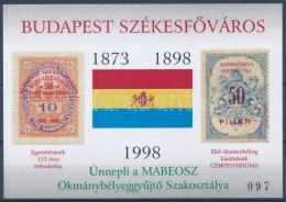 ** 1998/D20 Budapest Székesfőváros Emlékív Eredeti Borítékkal (50.000) / Souvenir Sheet With Original Envelope - Otros & Sin Clasificación