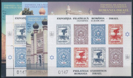 ** 2000/E3aa-E7a Románia-Izrael Bélyegkiállítás (Kolozsvár) 6 Db-os Erdélyi Kiadású Emlékív Garnitúra (12.000) / Souveni - Altri & Non Classificati