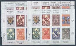 ** 2000/E10 Trianon - Cserkész Erdélyi Kiadású 4 Db-os Emlékív Garnitúra / Souvenir Sheet Collection Of 4 - Autres & Non Classés