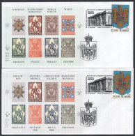 2000/E10 Trianon - Cserkész Erdélyi Kiadású 4 Db-os Emlékív Garnitúra FDC-n / Souvenir Sheet Collection Of 4 On FDC - Andere & Zonder Classificatie