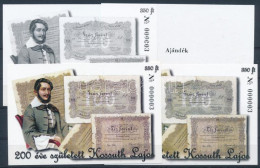 ** 2002/31 Kossuth Lajos 4 Darabos Emlékív Garnitúra Azonos Sorszámmal (20.000) / Souvenir Sheet Collection Of 4 - Other & Unclassified