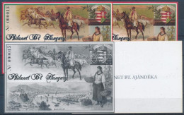 ** 2002/49 Philanet Bt. Hungary 4 Db-os Emlékív Garnitúra Azonos Sorszámmal (30.000) / Souvenir Sheet Collection Of 4 - Other & Unclassified