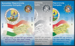 ** 2003 Keresztény Magyarország 3 Db-os Emlékív Garnitúra / Souvenir Sheet - Other & Unclassified