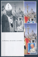 ** 2004/1 II. János Pál Pápa 4 Db-os Emlékív Garnitúra Azonos Sorszámmal (25.000) / Souvenir Sheet Collection Of 4 - Autres & Non Classés
