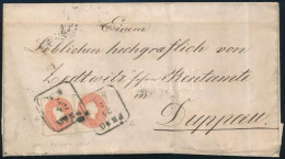 1863 2 X 5kr Levélen / On Cover "PRAG" - Autres & Non Classés