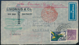 1933 Zeppelin 8. Dél Amerikai Repülés Levél Stettinbe / Zeppelin 8th South America Flight Cover To Stettin - Sonstige & Ohne Zuordnung