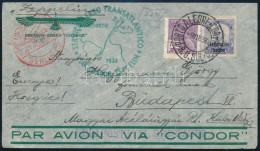 1933 Zeppelin 4. Dél Amerikai Repülés Levél Magyarországra Zeppelin Bélyeggel / Zeppelin 4th South America Flight Cover  - Otros & Sin Clasificación