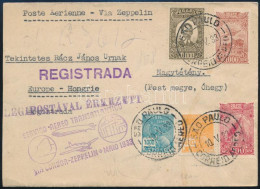 1933 Zeppelin 3. Dél Amerikai Repülés Levél Magyarországra / Zeppelin 3th South America Flight Cover To Hungary - Autres & Non Classés