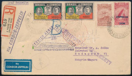 1933 Zeppelin 6. Dél Amerikai Repülés Levél Magyarországra Zeppelin Bélyeggel / Zeppelin 6th South America Flight Cover  - Sonstige & Ohne Zuordnung