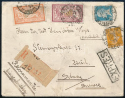 1925 Ajánlott Expressz Levél Zürichbe / Registered Express Cover To Zürich - Sonstige & Ohne Zuordnung