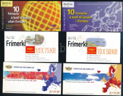 ** 1996 + 1997 + 1999 Europa CEPT 3 X 2 Klf Bélyegfüzet / 3 X 2 Stamp Booklets (Mi EUR 108.-) - Sonstige & Ohne Zuordnung