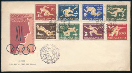 1956 Nyári Olimpia Sor FDC-n / Mi 804-811 On FDC - Sonstige & Ohne Zuordnung