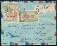 1965 Légi Ajánlott Levél Franciaországba / Airmail Registered Cover To France - Autres & Non Classés