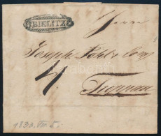 1833 Portós Levél / Unpaid Cover "BIELITZ" - Andere & Zonder Classificatie