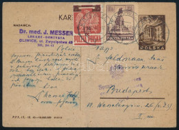 1945 Díjkiegészített Díjjegyes Levelezőlap Budapestre / PS-card With Additional Franking To Hungary - Sonstige & Ohne Zuordnung