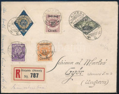 1923 Ajánlott Levél 5 Bélyeges Bérmentesítéssel Győrbe / Registered Cover With 5 Stamps To Hungary - Sonstige & Ohne Zuordnung