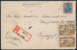 1922 Ajánlott Levél Budapestre / Registered Cover To Hungary "KIEL" - Sonstige & Ohne Zuordnung