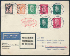 1930 Zeppelin Légi Levél A Felszabadult Pfalzba / Zeppelin Flight Cover To The Liberated Pfalz - Otros & Sin Clasificación