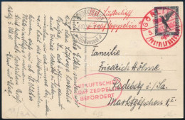 1930 Zeppelin Légi Képeslap / Zeppelin Flight Postcard From Görlitz - Altri & Non Classificati