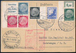 1939 Zeppelin Légi Levelezőlap / Zeppelin Flight Postcard "GÖRLITZ Landungsfahrt LZ 130" - Other & Unclassified