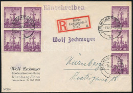 1942 Ajánlott Levél Berlinből 7 Db Bélyeggel Nürnbergbe / Registered Cover - Sonstige & Ohne Zuordnung