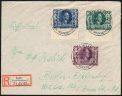 1943 Ajánlott Berlin Helyi Levél 3 Db Hitler Bélyeggel / Registered Local Cover - Otros & Sin Clasificación