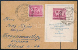 1954 Mi 445 + Block 10 Levélen Hódmezővásárhelyre / On Cover To Hungary - Autres & Non Classés