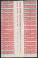 ** 1955-81 Csomagbélyeg Hajtott ívközéprészes 52 Db-os összefüggésben / Parcel Stamp Mi 16 / Sassone 17 In Gutter Block  - Autres & Non Classés