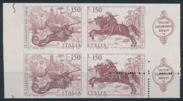 ** 1976 Vittore Carpaccio 2 Db Sor Elfogazott ívszéli Négyestömbben, R! / 2 X Mi 1537-1538 In Margin Block Of 4 With Shi - Andere & Zonder Classificatie