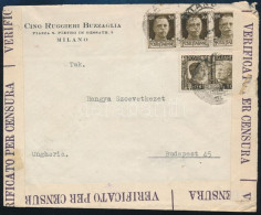 1941 Cenzúrázott Levél Budapestre / Censores Cover To Hungary "MILANO" - Andere & Zonder Classificatie