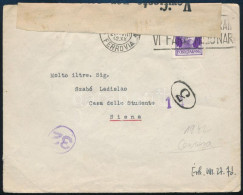 1942 Cenzúrázott Levél Rómából Siennába / Censores Cover To Siena - Andere & Zonder Classificatie