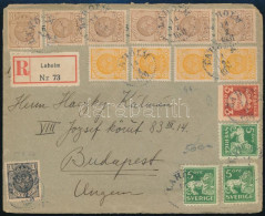 1931 Ajánlott Levél 15 Db Bélyeggel Budapestre / Registered Cover With 15 Stamps To Hungary - Otros & Sin Clasificación