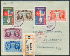 1939 Ajánlott Levél 6 Db Bélyeggel Isztambulból Budapestre / Registered Cover With 6 Stamps From Istanbul To Hungary - Sonstige & Ohne Zuordnung